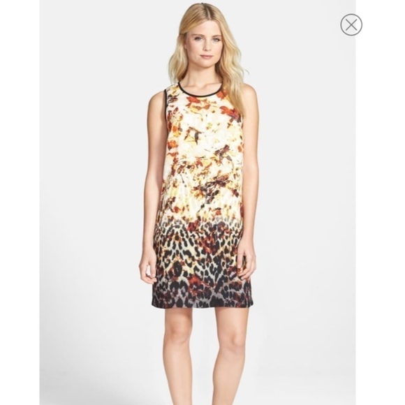 KENSIE Ombré Animal Floral Print Shift Dress - Picture 3 of 8